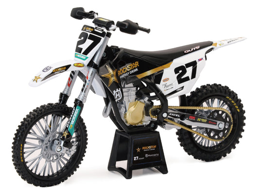 New Ray Toys Husqvarna Rockstar FC450 Team (Malcolm Stewart #27)/ Scale - 1:12 - Racecraft Industries