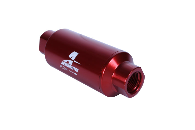 Aeromotive In-Line Filter - (AN-10) 10 Micron Microglass Element Red Anodize Finish - Racecraft Industries