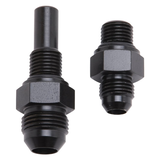 Russell Performance -6 AN to 4L80 Transmission Ports Adapter Fittings (Qty 2) - Black Zinc - Racecraft Industries