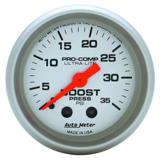 Autometer Ultra-Lite 52mm 35 PSI Mechanical Boost Gauge - Racecraft Industries