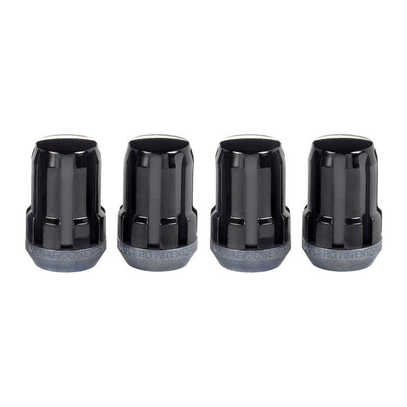McGard SplineDrive Lug Nut (Cone Seat) M12X1.5 / 1.24in. Length (4-Pack) - Black (Req. Tool) - Racecraft Industries