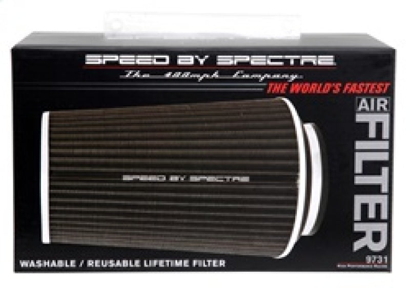 Spectre Adjustable Conical Air Filter 9-1/2in. Tall (Fits 3in. / 3-1/2in. / 4in. Tubes) - Black - Racecraft Industries