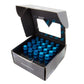 NRG 700 Series M12 X 1.5 Steel Lug Nut w/Dust Cap Cover Set 21 Pc w/Locks & Lock Socket - Blue - Racecraft Industries