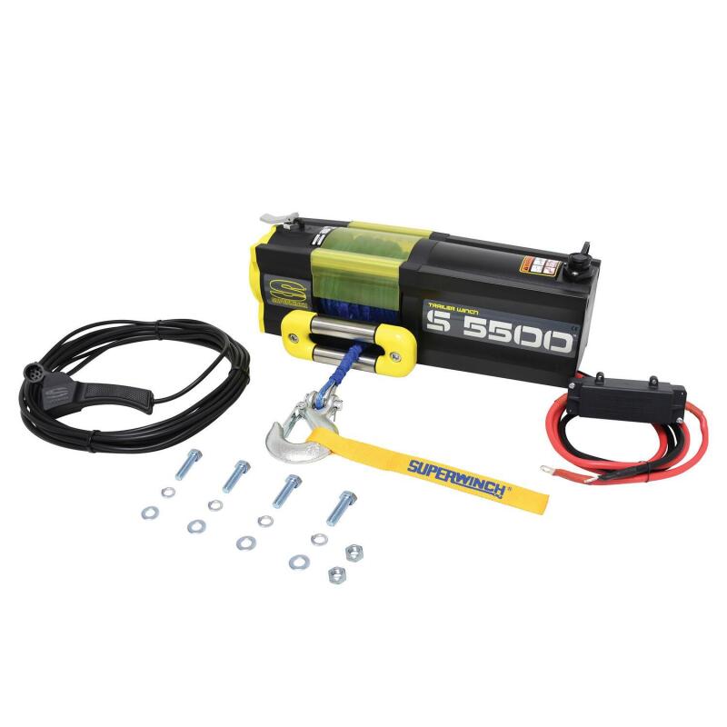 Superwinch 5500 LBS 12V DC 1/4in x 60ft Synthetic Rope S5500 Winch - Racecraft Industries