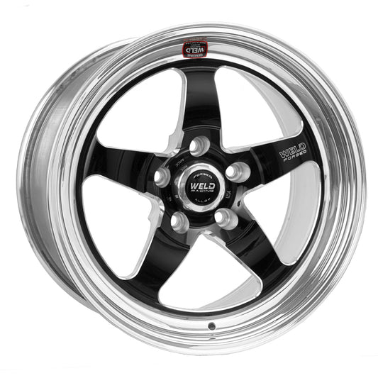 Weld S71 18x9 / 5x4.5 BP / 6.1in. BS Black Wheel (High Pad) - Non-Beadlock - Racecraft Industries