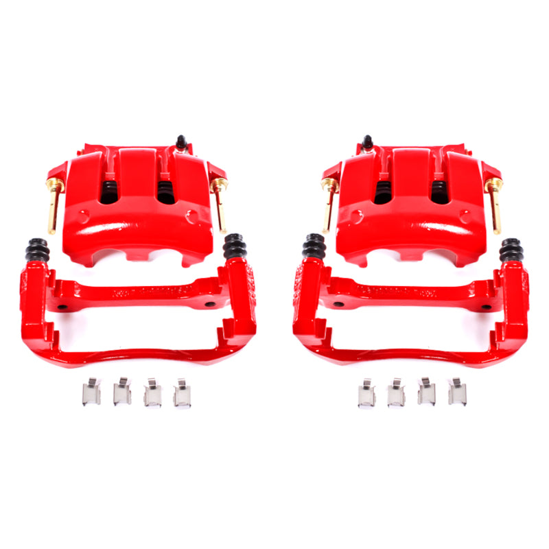 Power Stop 05-14 Ford Mustang Front Red Calipers w/Brackets - Pair - Racecraft Industries
