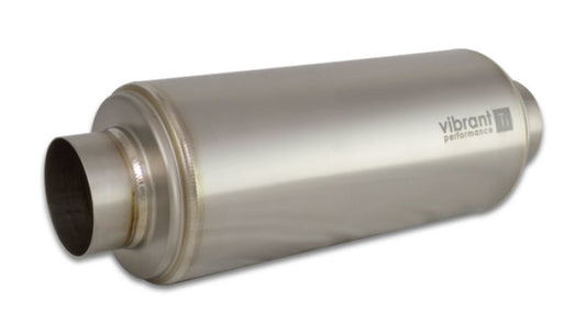 Vibrant Titanium Resonator 3in. Inlet / 3in. Outlet x 16in. Long - Racecraft Industries