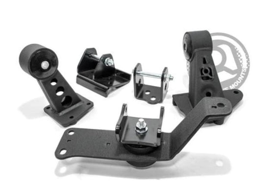 Innovative 00-09 Honda S2000 K-Series Black Steel Mounts 75A Bushings - Racecraft Industries