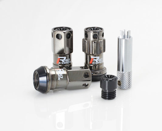 Project Kics 12X1.25 R40 Iconix Classical Lug Nuts w/ Black Plastic Cap - 20 - No Locks - Racecraft Industries