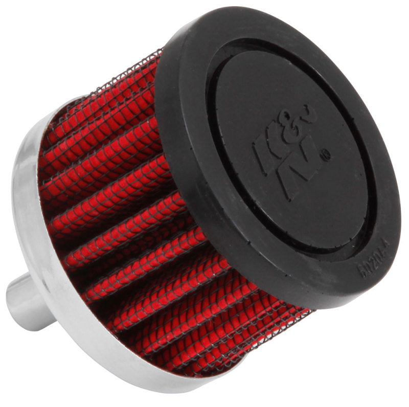 K&N Steel Base Crankcase Vent Filter 0.375in Vent OD x 2in OD x 1.5in Height - Racecraft Industries