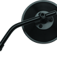 BikeMaster 4in Adjustable Round Mirror 10mm - Each - Black - Racecraft Industries