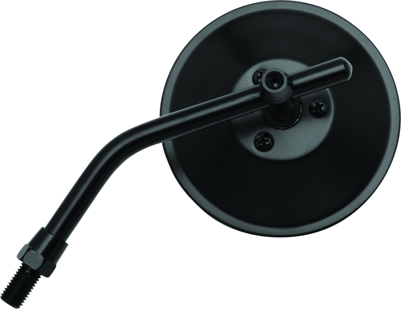 BikeMaster 4in Adjustable Round Mirror 10mm - Each - Black - Racecraft Industries