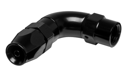 Vibrant -3AN 90 Degree High Flow Hose End Fitting for PTFE Lined Hose - Aluminum - Racecraft Industries
