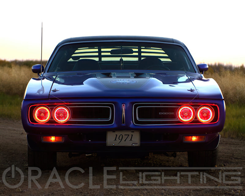 Oracle Pre-Installed Lights 5.75 IN. Sealed Beam - Red Halo SEE WARRANTY - Racecraft Industries