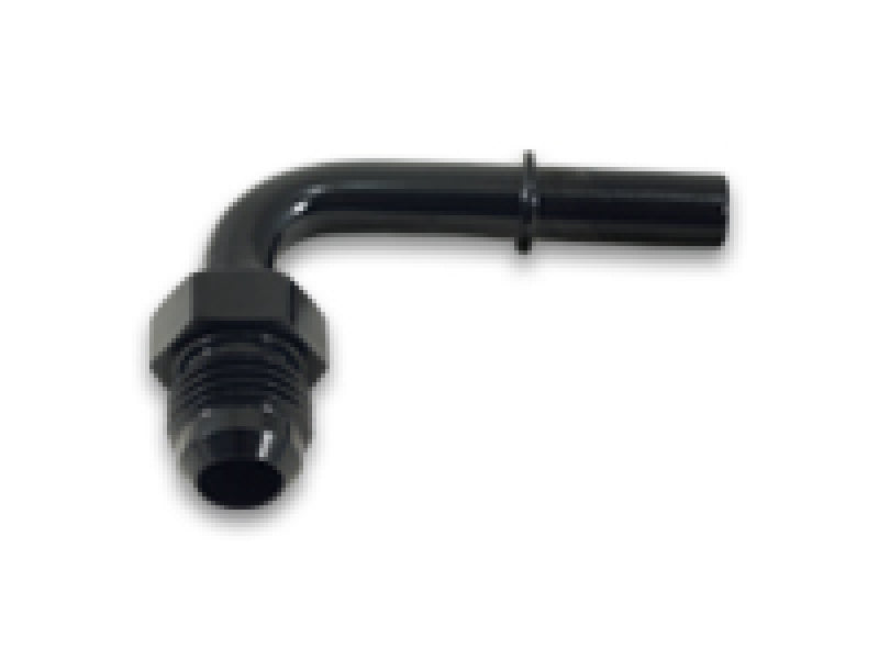 Vibrant 90 Degree Aluminum AN to Male Quick Connect Fitting -8AN - 0.375in Barb Size - Racecraft Industries