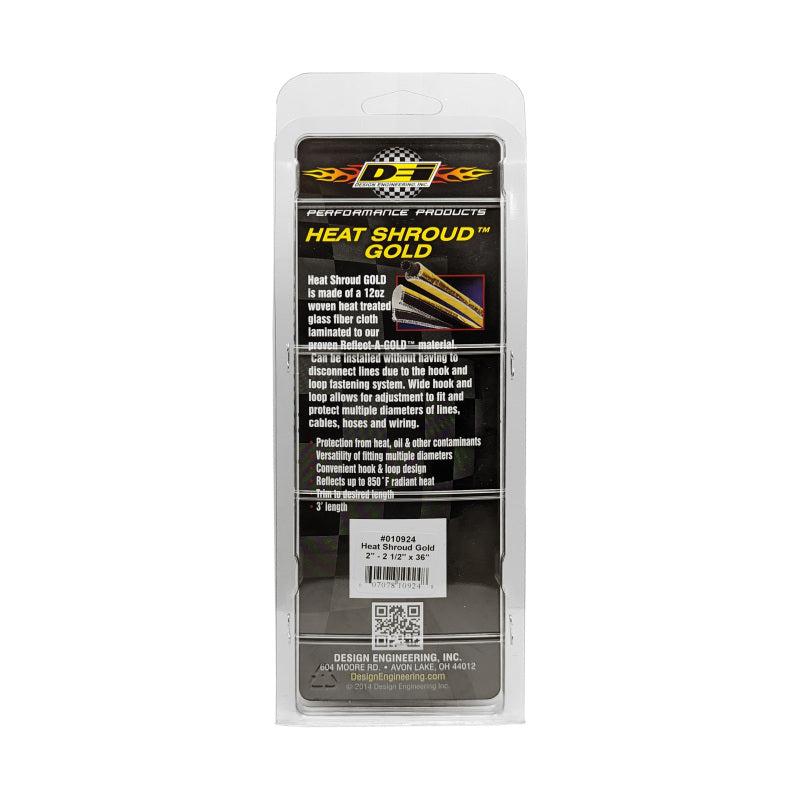 DEI Heat Shroud Gold 2in to 2.5in x 36in - Racecraft Industries