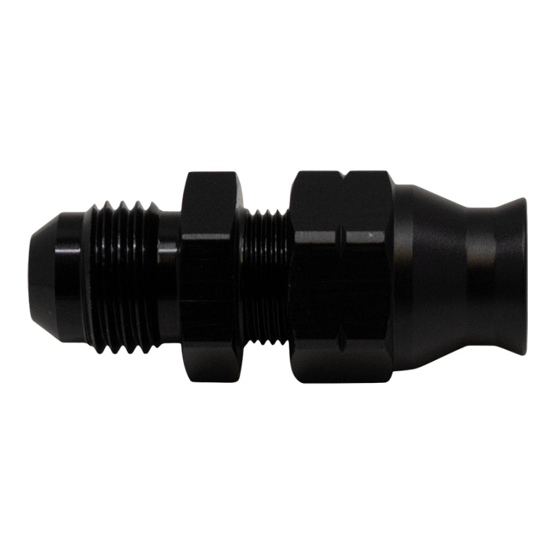 DeatschWerks 6AN Male Flare to 5/16in Hardline Compression Adapter - Anodized Matte Black - Racecraft Industries