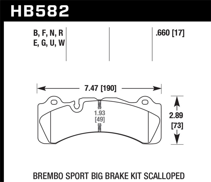Hawk Brembo Scallped DTC-60 Race Brake Pads - Racecraft Industries