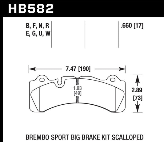 Hawk Brembo Scallped DTC-60 Race Brake Pads - Racecraft Industries