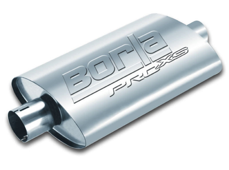 Borla Universal Pro-XS Muffler Oval 2.25in Inlet/Outlet Notched Muffler - Racecraft Industries
