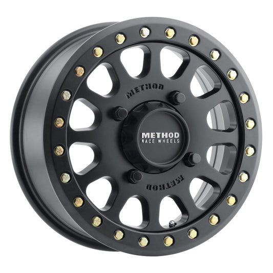 Method MR401 UTV Beadlock 15x6 / 5+1/53mm Offset / 4x136 / 106mm CB Matte Black Wheel - Racecraft Industries