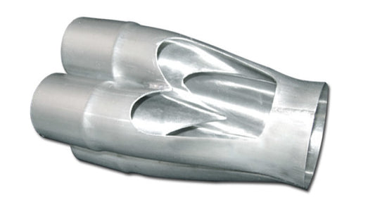 Vibrant 4-1 SS Merge Collectors (2-1/8in Inlet Slipover ID 3-1/2in Merge Outlet OD) Single Unit - Racecraft Industries