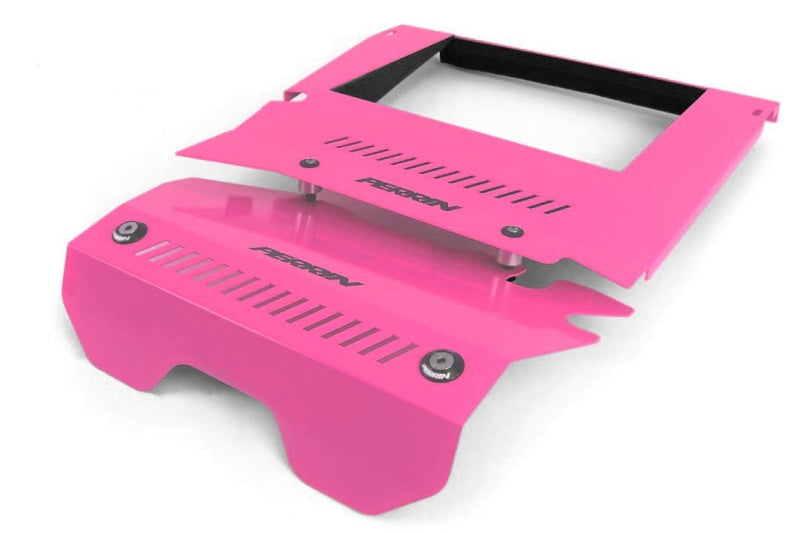 Perrin 2015+ Subaru WRX Engine Cover Kit (Intercooler Shroud + Pulley Cover) - Hyper Pink - Racecraft Industries