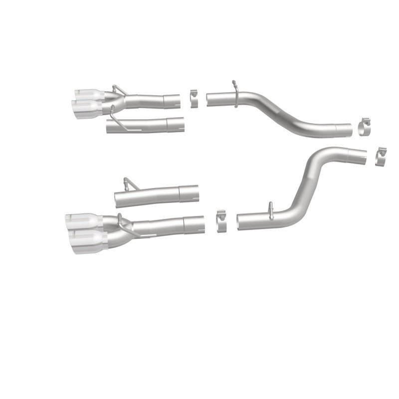 MagnaFlow Axle-Back, SS, 2.5in, Quad Split Rear 3.5in Tip 2015 Dodge Challenger 3.6L V6 - Racecraft Industries