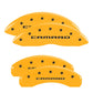 MGP 4 Caliper Covers Engraved Front & Rear Gen 5/Camaro Yellow finish black ch - Racecraft Industries