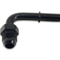Vibrant 90 Degree Aluminum AN to Male Quick Connect Fitting -8AN - 0.375in Barb Size - Racecraft Industries