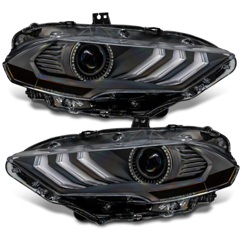 Oracle Lighting 18-23 Ford Mustang Dynamic ColorSHIFT LED Headlights - Black Series SEE WARRANTY - Racecraft Industries