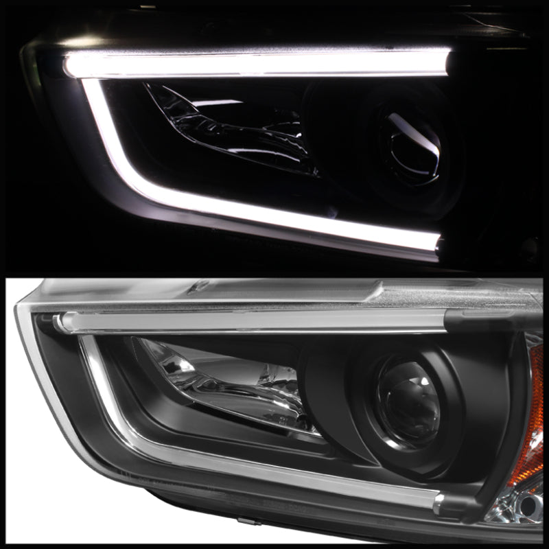 Spyder Dodge Charger 11-14 Projector Headlights Halogen - Light Tube DRL Blk PRO-YD-DCH11-LTDRL-BK - Racecraft Industries