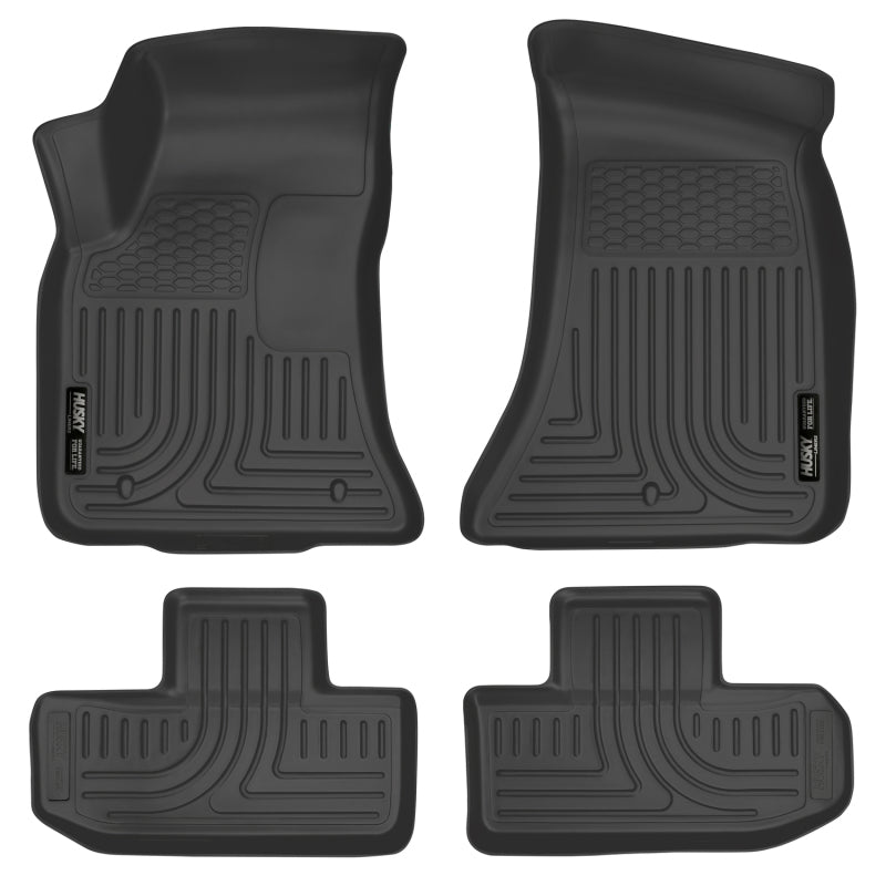 Husky Liners 16-22 Dodge Challenger (RWD) Front & Second Row Black Floor Liners - Racecraft Industries