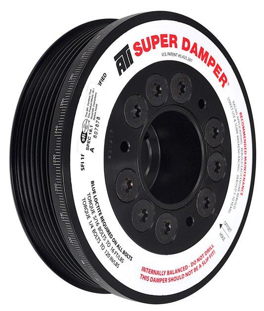 ATI Damper - 5.67in - Alum - 7 Grv - Honda K20 - Street - 02+ 2.0L - Civic Type-R / Acura RSX - 1Pc - Racecraft Industries