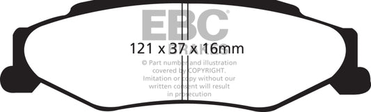 EBC 03-04 Cadillac XLR 4.6 Redstuff Rear Brake Pads - Racecraft Industries