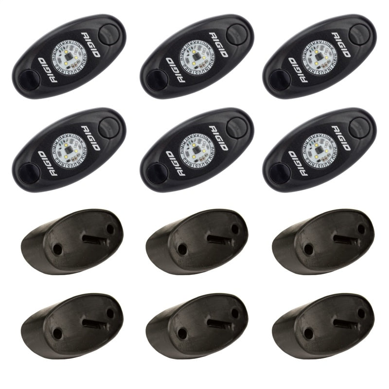 Rigid Industries Rock Light Kit- Amber (6 lights) - Racecraft Industries