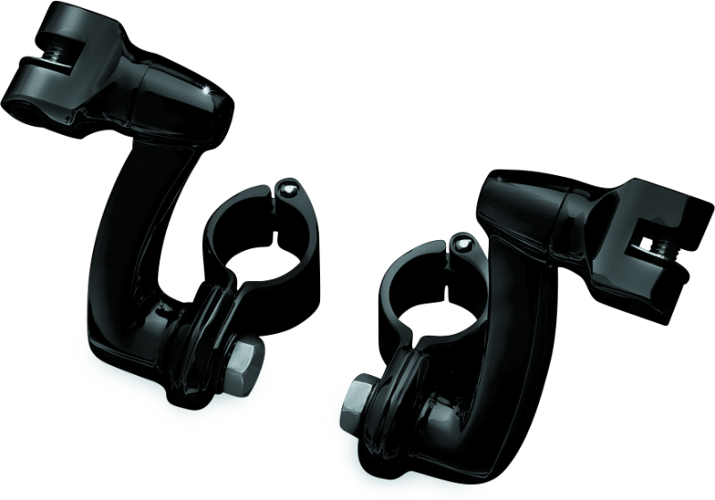 Kuryakyn Longhorn Offset Peg Mounts With 1-1/4inch Clamp Black - Racecraft Industries