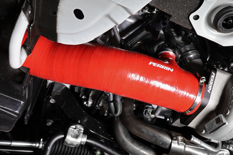 Perrin 2022+ Subaru WRX Red 3in Turbo Inlet Hose w/ Nozzle - Racecraft Industries