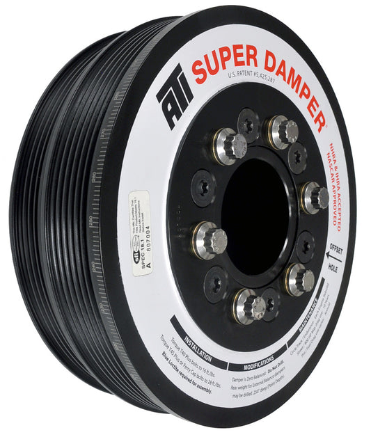ATI Damper - 7.425in - Steel LW - 6/4 Grv - LS1/LS2 - F & V Body - 6 Bolt - 3 Ring - Racecraft Industries