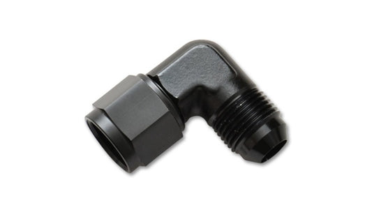 Vibrant -4AN Female to -4AN Male 90 Degree Swivel Adapter (AN to AN) - Anodized Black Only - Racecraft Industries