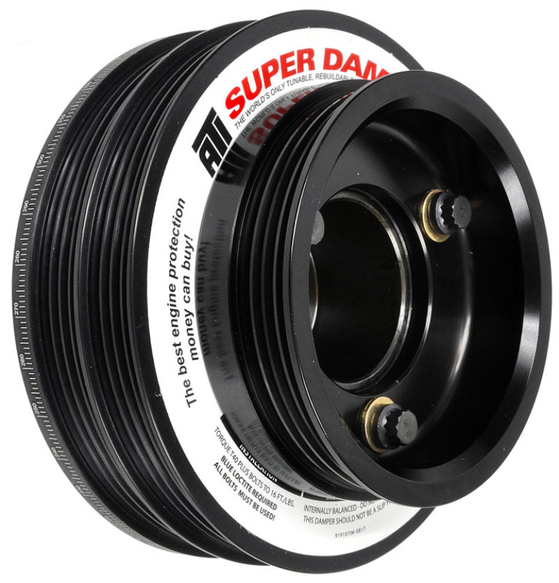 ATI Damper - 5.67in - Alum - (2) 4 Grv - Nissan RB26 - R32 Only - 1Pc - w/Power Steering Pulley - Racecraft Industries