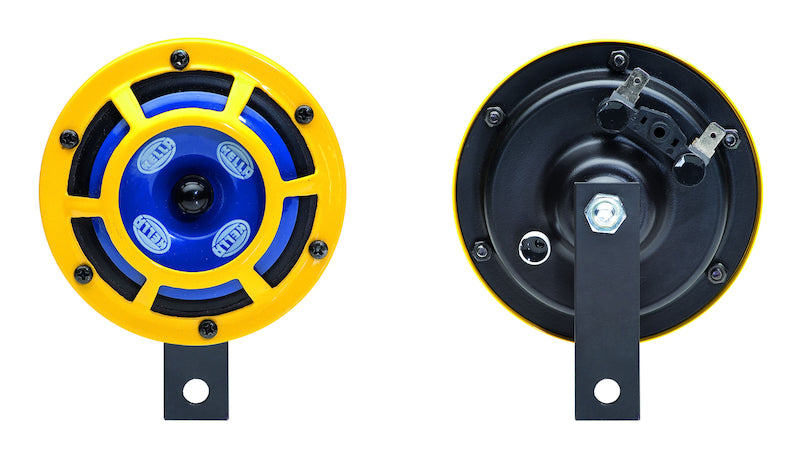 Hella Sharptone Horn Kit 12V 415/350Hz Yellow (3BB922000731 = H31000001) (Min Qty 360) - Racecraft Industries