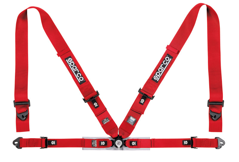 Sparco Belt 4Pt 3in/2in Competition Harness - Red - Racecraft Industries