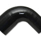 Vibrant 4 Ply Reinforced Silicone 90 degree Transition Elbow - 3in I.D. x 4in I.D. (BLACK) - Racecraft Industries