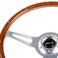 NRG Classic Wood Grain Steering Wheel (365mm) Wood w/Metal Inserts & Brushed Alum. 3-Spoke Center - Racecraft Industries