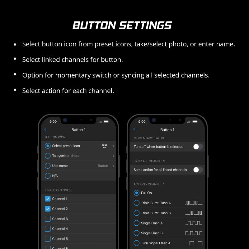 XK Glow XKcommand Bluetooth Switch Panel for Lights 12V Accessory Offroad - Racecraft Industries