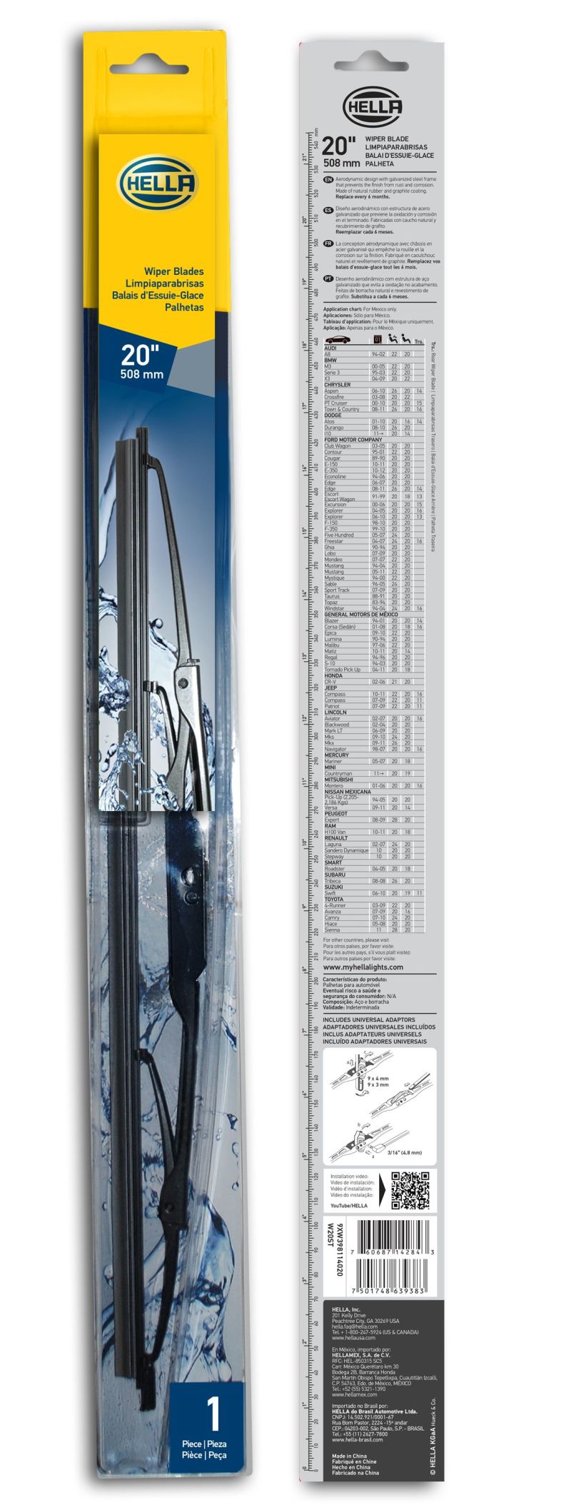 Hella Standard Wiper Blade 20in - Single - Racecraft Industries