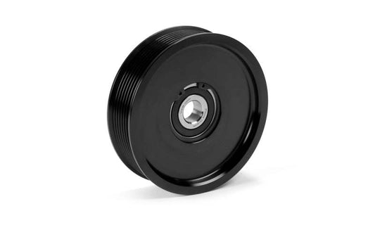 Fleece Performance 03-18 Dodge 2500/3500 Cummins Upper Fan Pulley Idler (Black Contrast) - Racecraft Industries