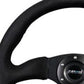 NRG Reinforced Steering Wheel (350mm / 2.5in. Deep)Blk Alcantara Comfort Grip w/4mm Matte Blk Spokes - Racecraft Industries