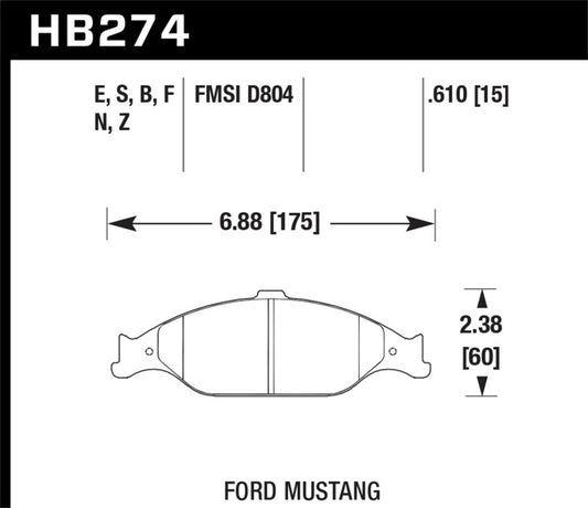 Hawk HP+ Street Brake Pads - Racecraft Industries